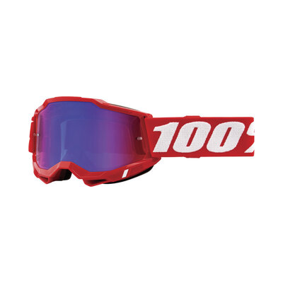 100% Accuri 2 Goggle Neon/Red - Mirror Red/Blue